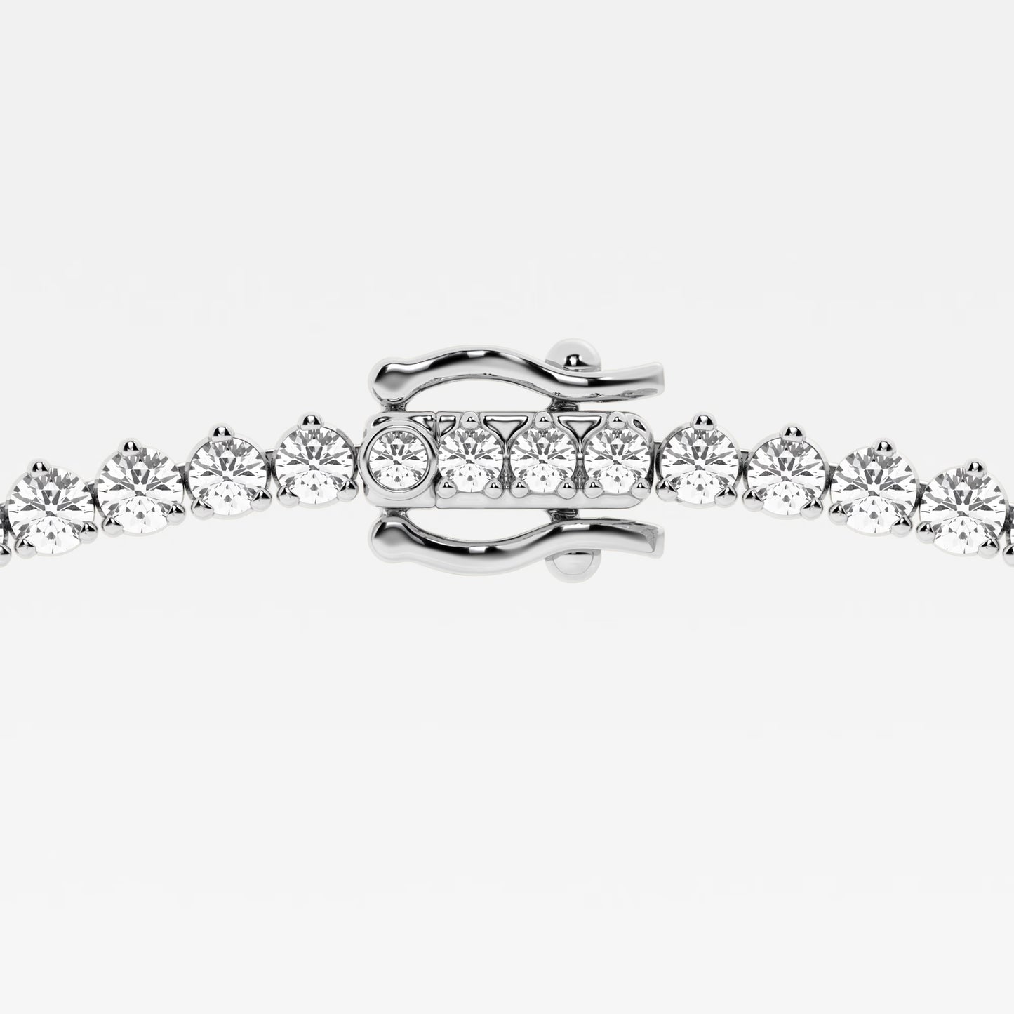 Round Moissanite Diamond Graduated Riviera Fashion Necklace