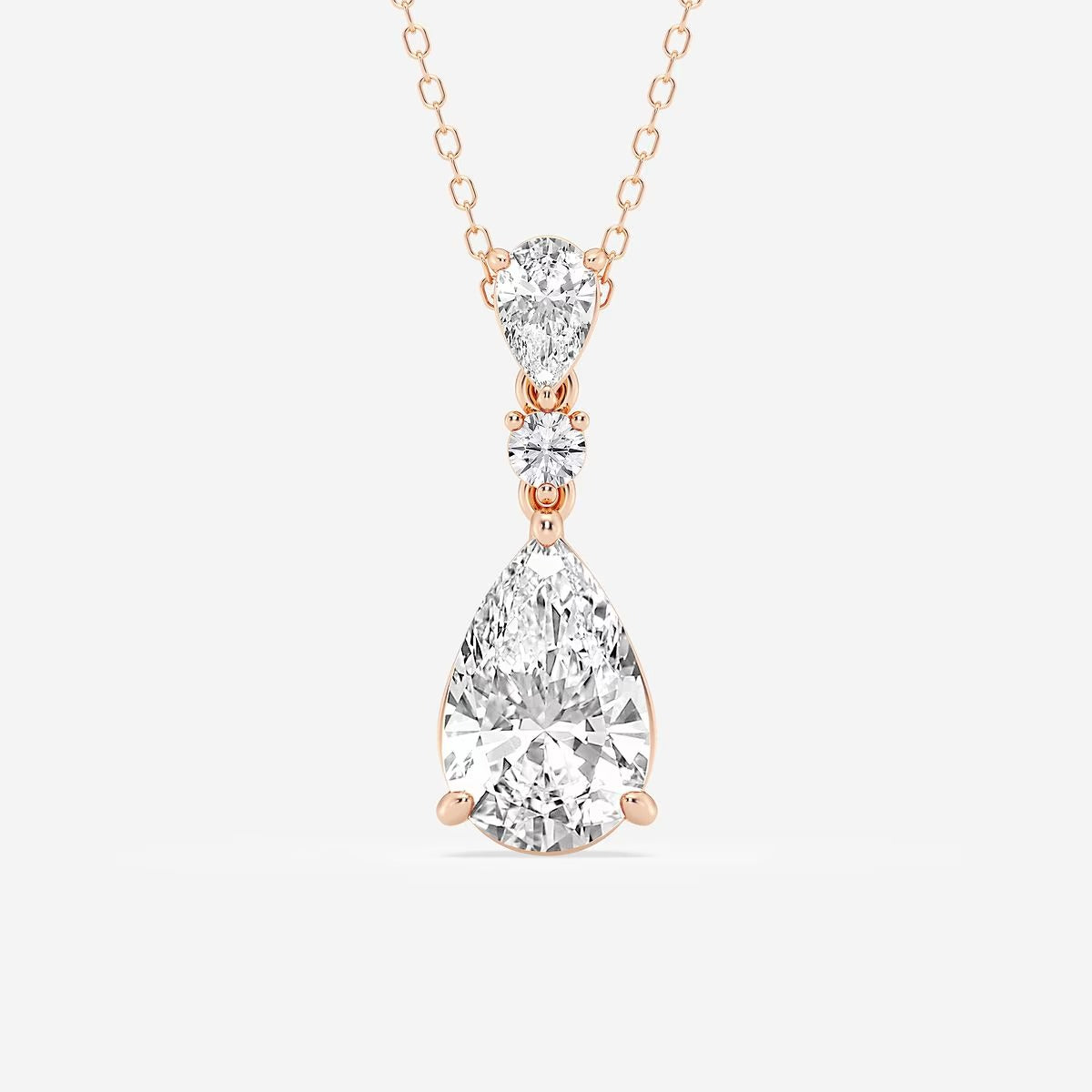 Badgley Mischka Colorless 4 ctw Pear Moissanite Diamond Hinged Fashion Pendant