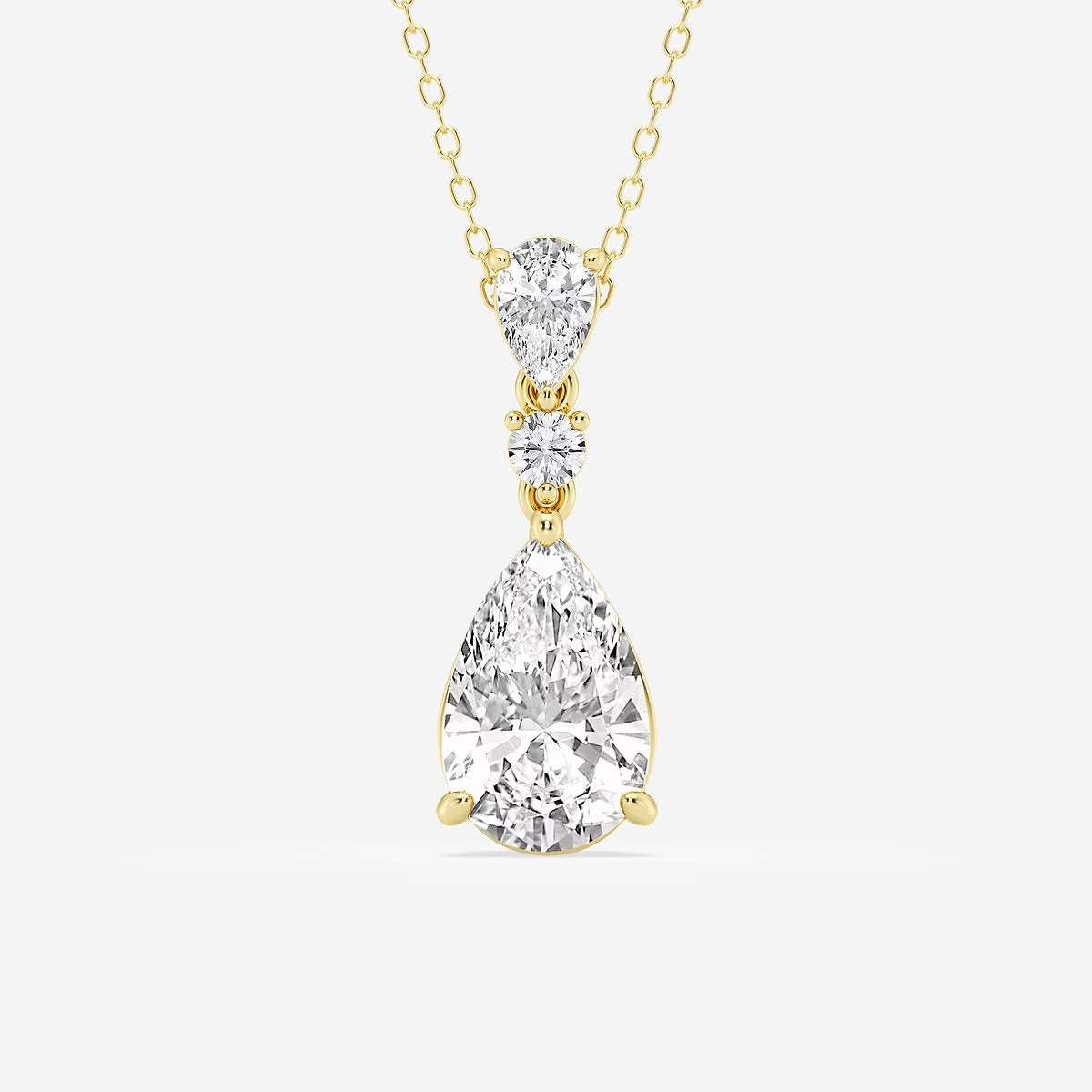 Badgley Mischka Colorless 4 ctw Pear Moissanite Diamond Hinged Fashion Pendant