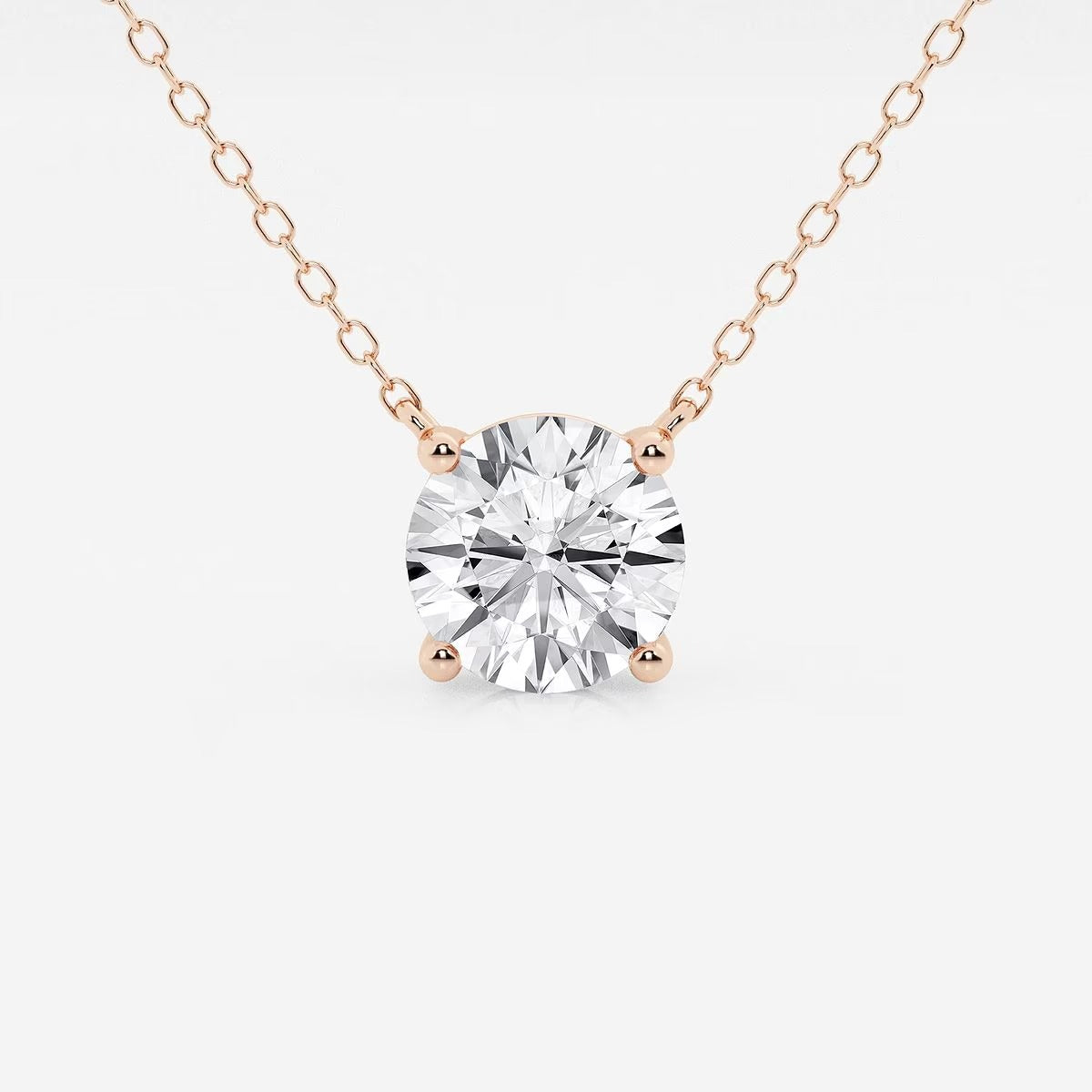 2 ctw Round Moissanite Diamond Solitaire Pendant