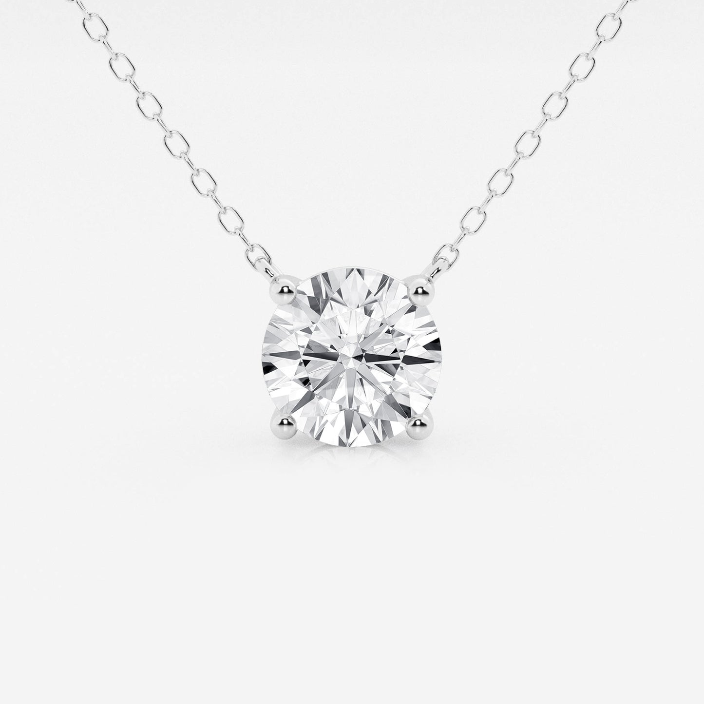2 ctw Round Moissanite Diamond Solitaire Pendant