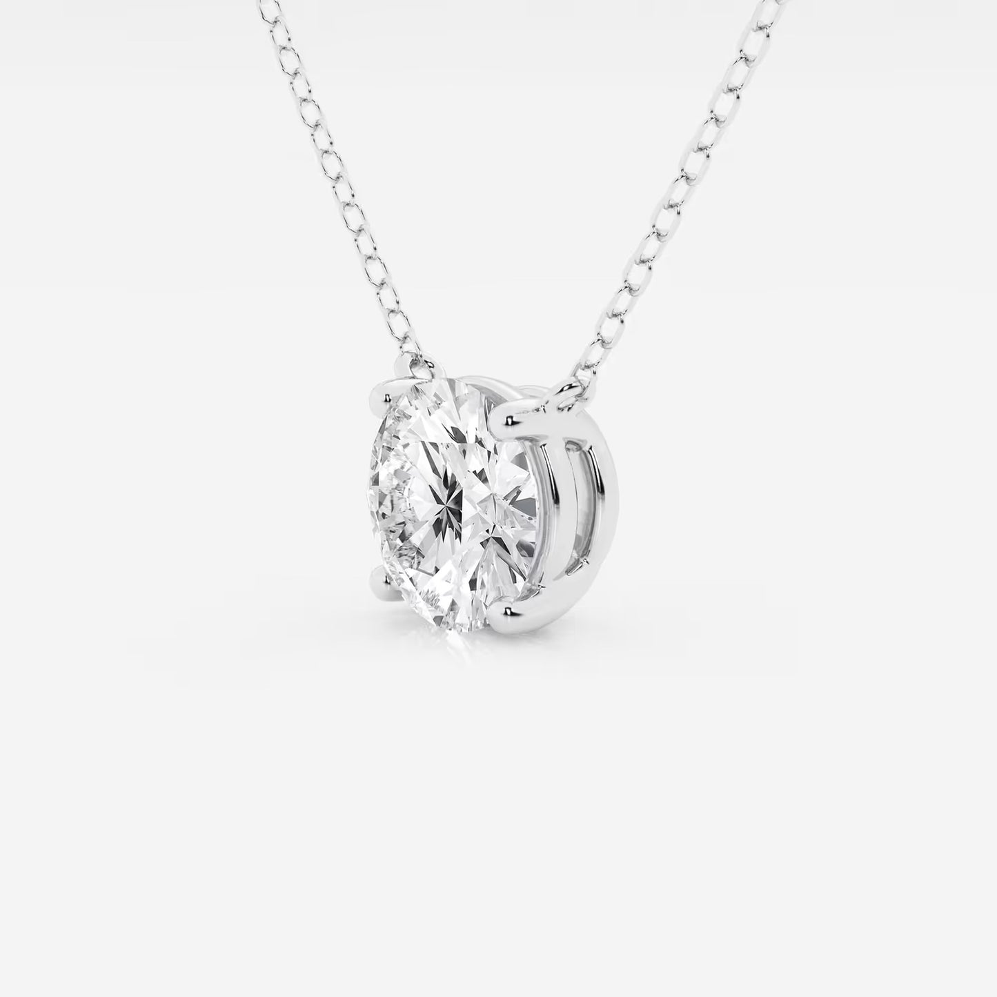 2 ctw Round Moissanite Diamond Solitaire Pendant