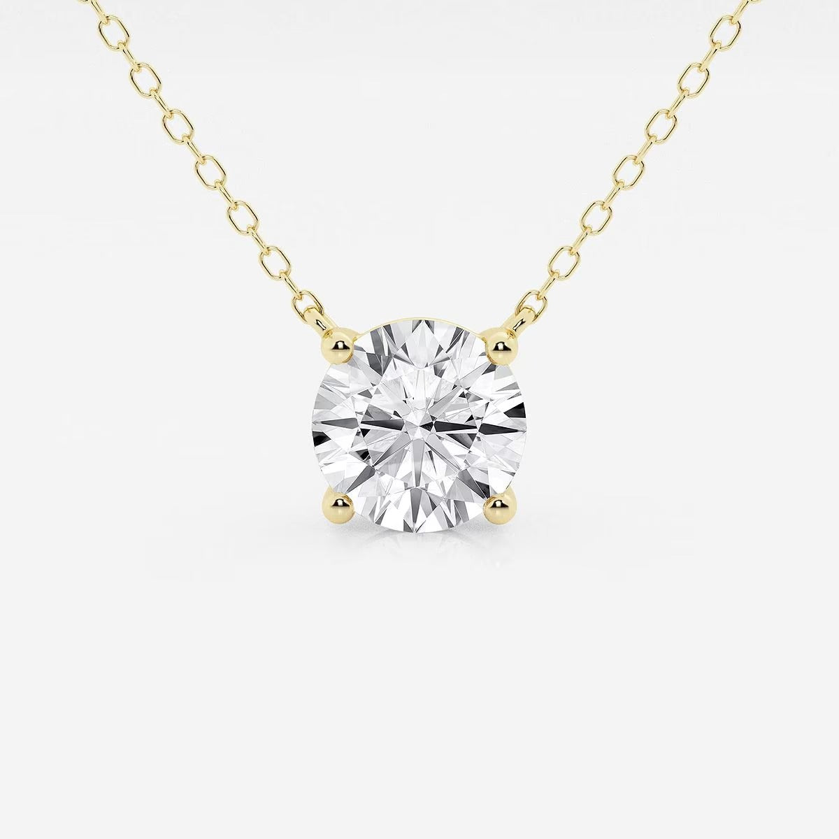 2 ctw Round Moissanite Diamond Solitaire Pendant