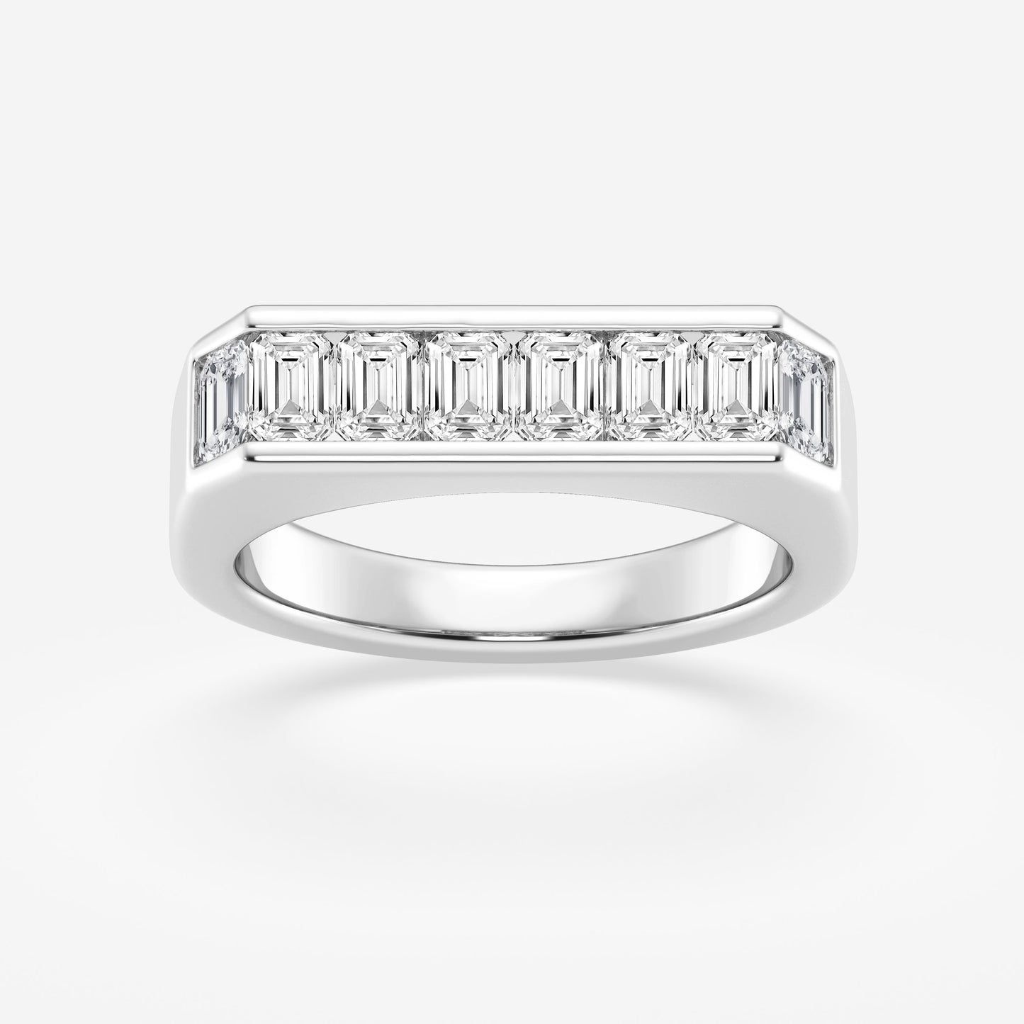 1 1/2 ctw Emerald Moissanite Diamond Fashion Band