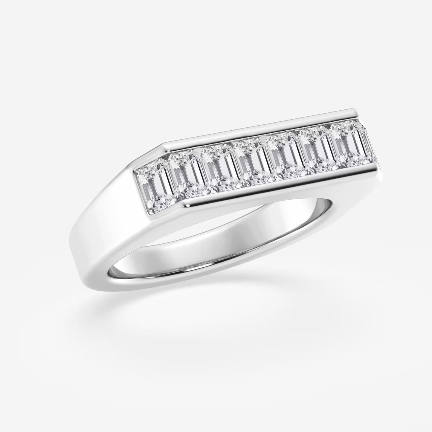 1 1/2 ctw Emerald Moissanite Diamond Fashion Band