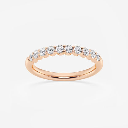 Round Moissanite Diamond Prong Set Wedding Band