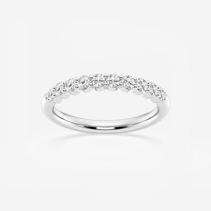 Round Moissanite Diamond Prong Set Wedding Band