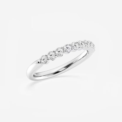 Round Moissanite Diamond Prong Set Wedding Band