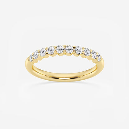 Round Moissanite Diamond Prong Set Wedding Band