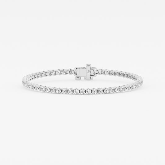 Round Moissanite Diamond Petite Tennis Bracelet