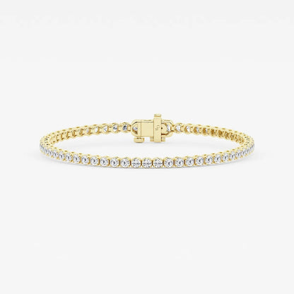 Round Moissanite Diamond Petite Tennis Bracelet