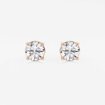Round Near-Colorless (H-I) Moissanite Diamond Stud Earrings