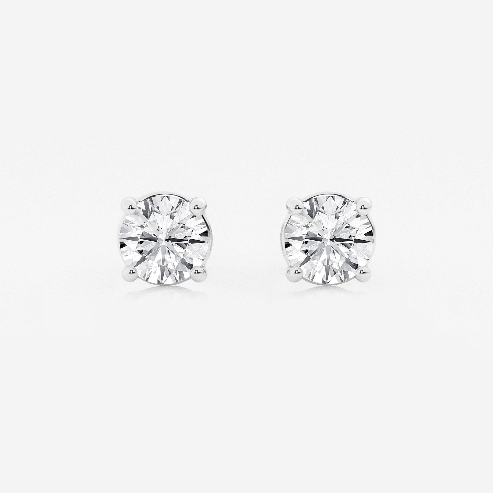 Round Near-Colorless (H-I) Moissanite Diamond Stud Earrings