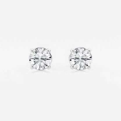 Round Near-Colorless (H-I) Moissanite Diamond Stud Earrings