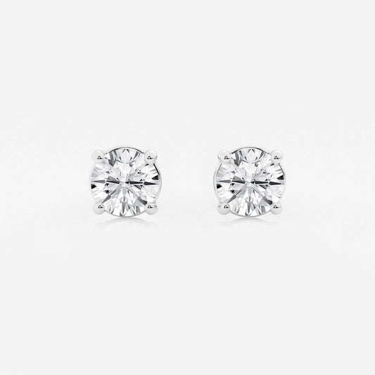 Round Near-Colorless (H-I) Moissanite Diamond Stud Earrings