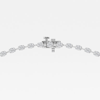Badgley Mischka 17 ctw Pear Moissanite Diamond Lariat Tennis Necklace