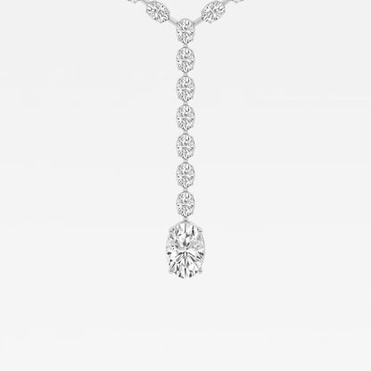 Badgley Mischka 17 ctw Pear Moissanite Diamond Lariat Tennis Necklace