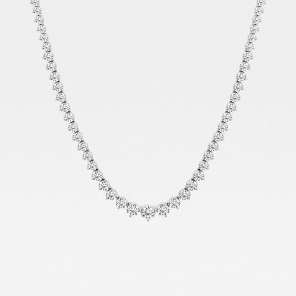 Round Moissanite Diamond Graduated Riviera Fashion Necklace