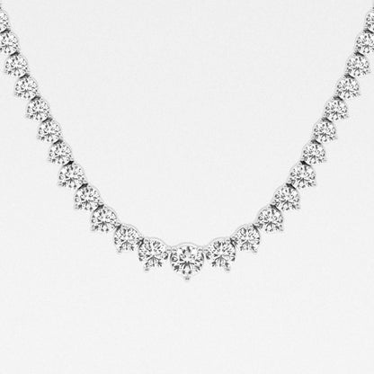 Round Moissanite Diamond Graduated Riviera Fashion Necklace