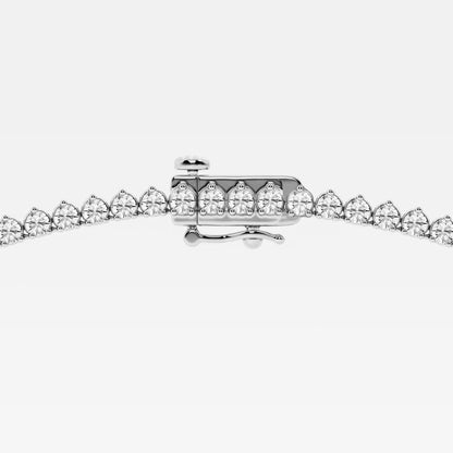 Round Moissanite Diamond Three-Prong Tennis Necklace