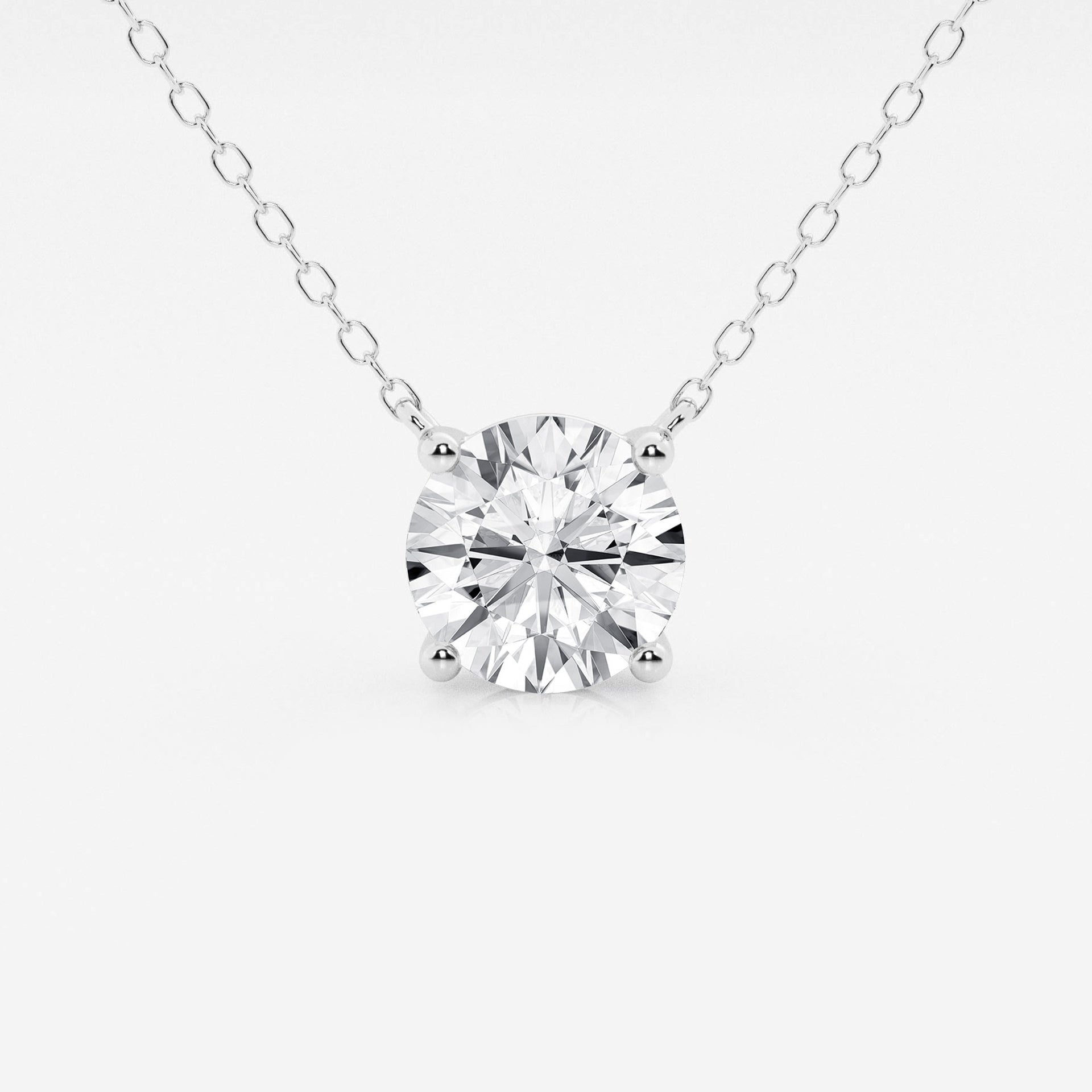 2 ctw Round Moissanite Diamond Solitaire Pendant