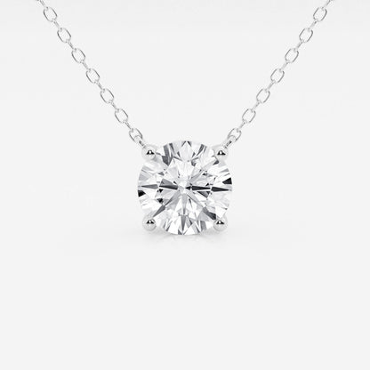 2 ctw Round Moissanite Diamond Solitaire Pendant