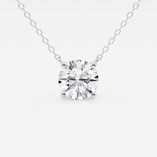 2 ctw Round Moissanite Diamond Solitaire Pendant