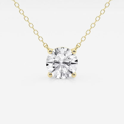 2 ctw Round Moissanite Diamond Solitaire Pendant