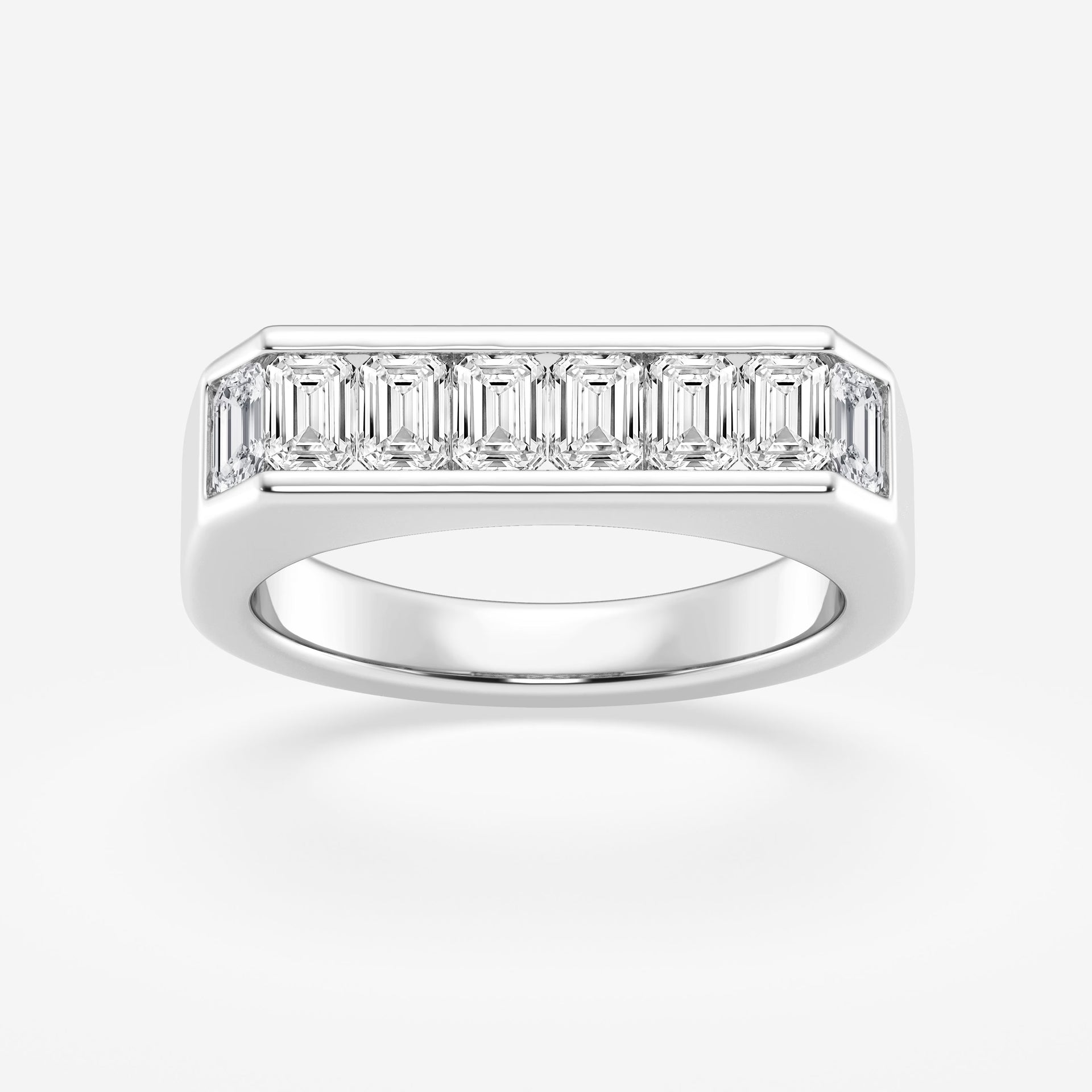 1 1/2 ctw Emerald Moissanite Diamond Fashion Band