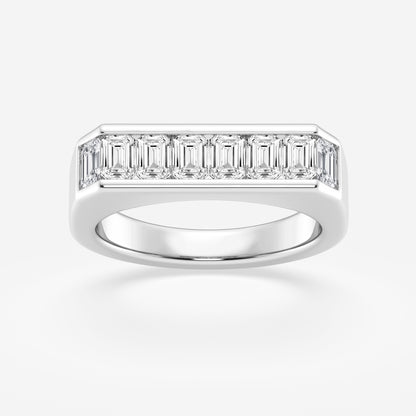 1 1/2 ctw Emerald Moissanite Diamond Fashion Band