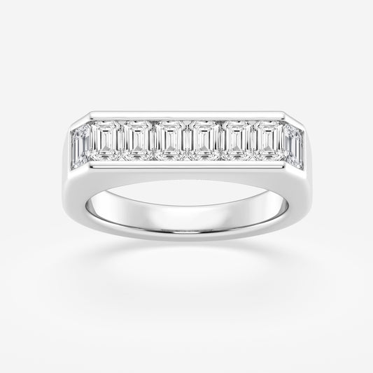1 1/2 ctw Emerald Moissanite Diamond Fashion Band