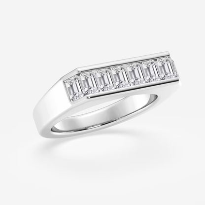 1 1/2 ctw Emerald Moissanite Diamond Fashion Band